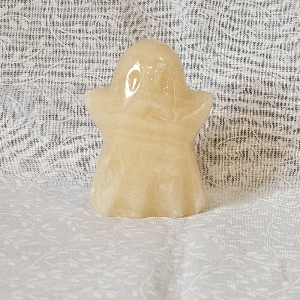 Yellow Calcite Crystal Ghost